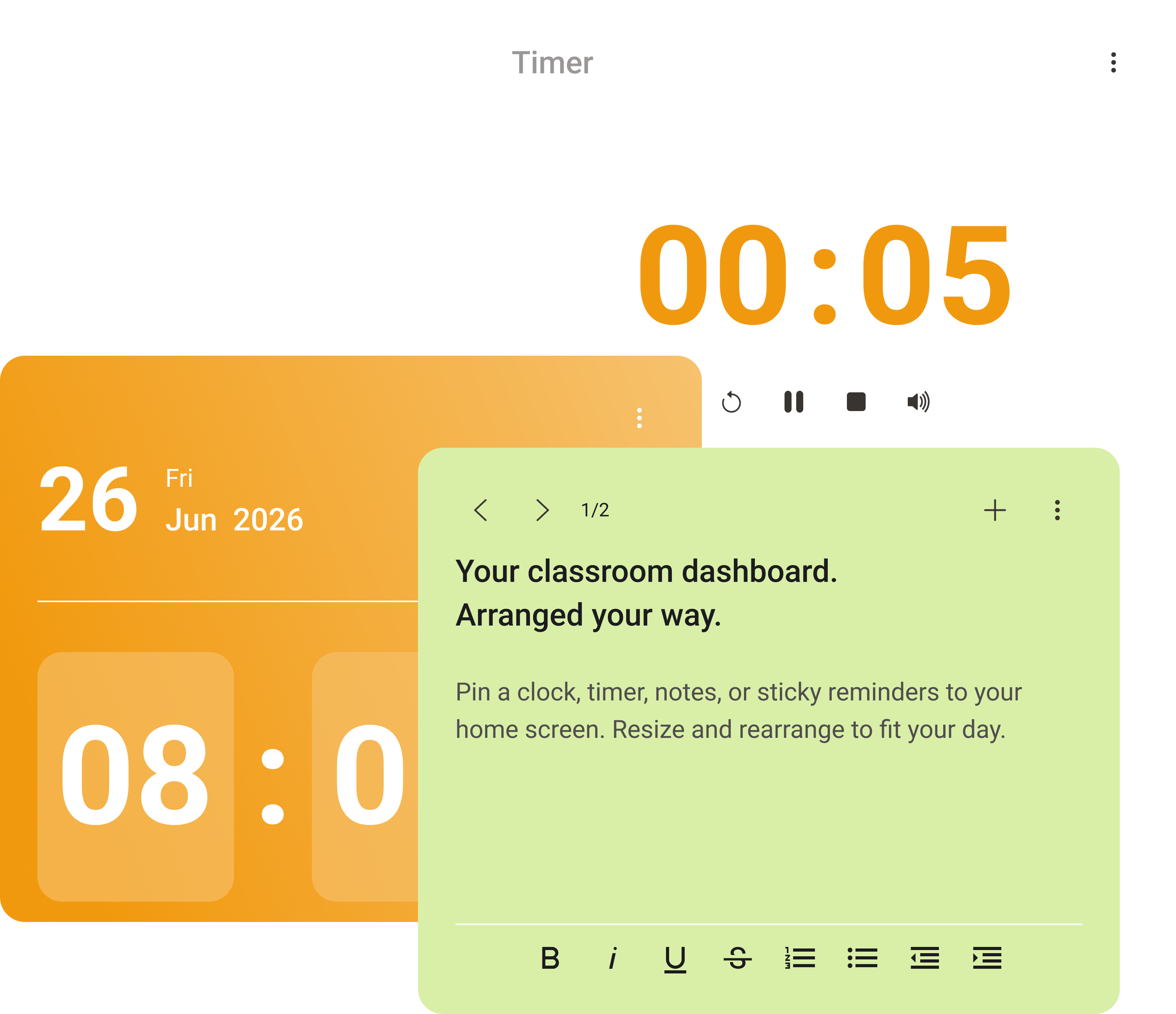 More widgets